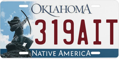 OK license plate 319AIT