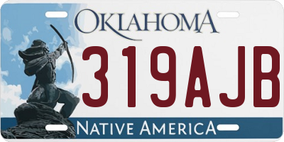 OK license plate 319AJB