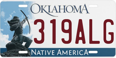 OK license plate 319ALG