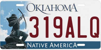 OK license plate 319ALQ