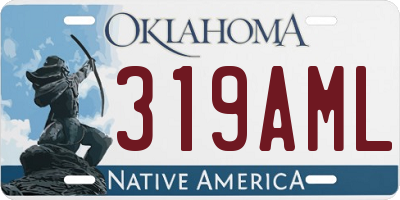 OK license plate 319AML