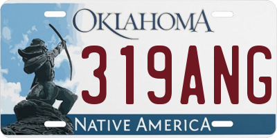 OK license plate 319ANG