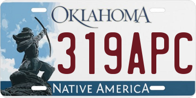 OK license plate 319APC