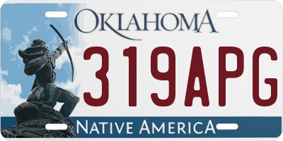 OK license plate 319APG