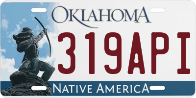 OK license plate 319API