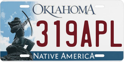 OK license plate 319APL