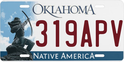 OK license plate 319APV