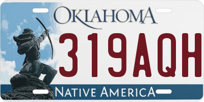 OK license plate 319AQH