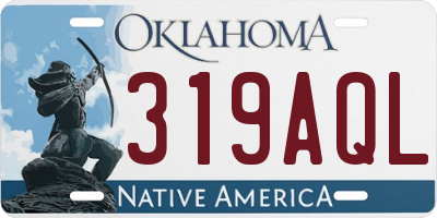 OK license plate 319AQL