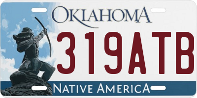 OK license plate 319ATB