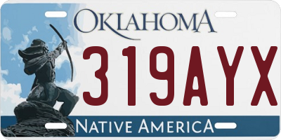 OK license plate 319AYX