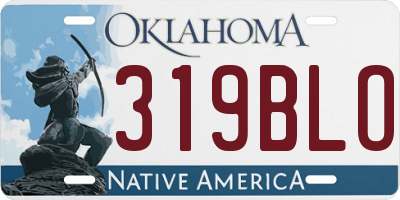 OK license plate 319BLO