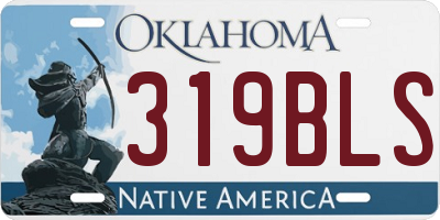 OK license plate 319BLS