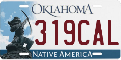 OK license plate 319CAL