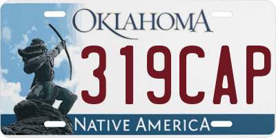 OK license plate 319CAP