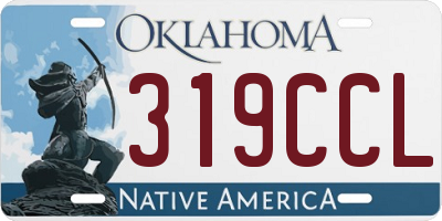 OK license plate 319CCL