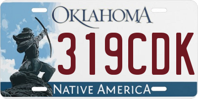 OK license plate 319CDK