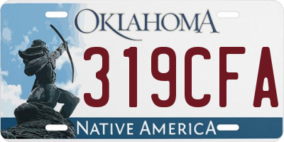 OK license plate 319CFA