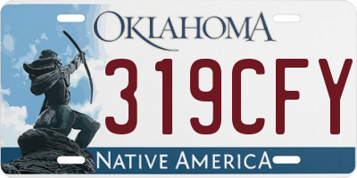 OK license plate 319CFY