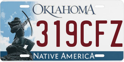 OK license plate 319CFZ