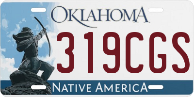OK license plate 319CGS