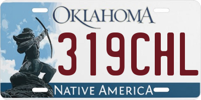 OK license plate 319CHL