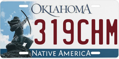 OK license plate 319CHM