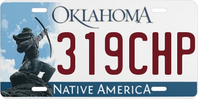 OK license plate 319CHP