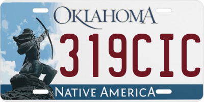 OK license plate 319CIC
