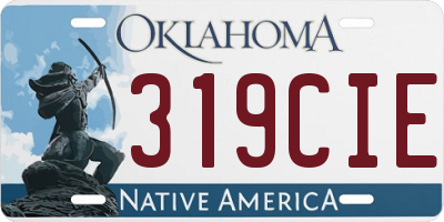 OK license plate 319CIE