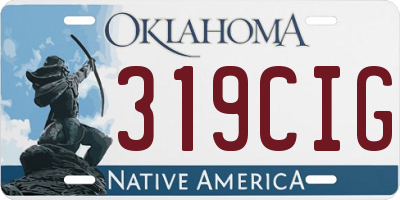 OK license plate 319CIG