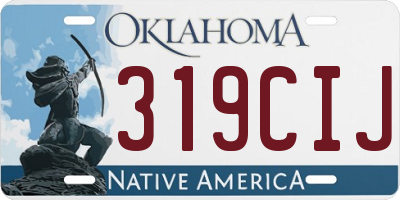 OK license plate 319CIJ