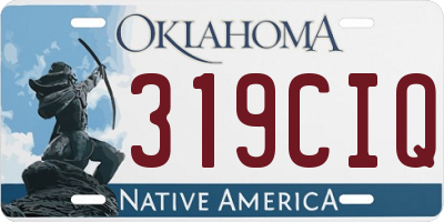 OK license plate 319CIQ