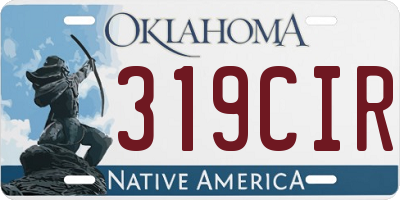 OK license plate 319CIR