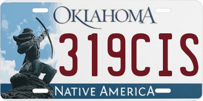 OK license plate 319CIS
