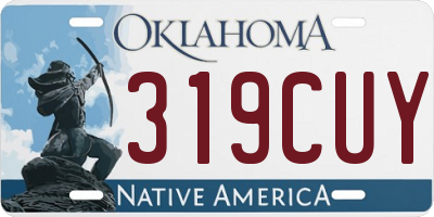OK license plate 319CUY