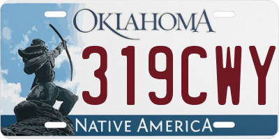 OK license plate 319CWY