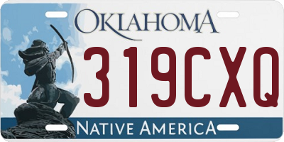OK license plate 319CXQ