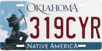 OK license plate 319CYR