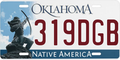 OK license plate 319DGB