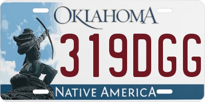 OK license plate 319DGG