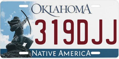 OK license plate 319DJJ