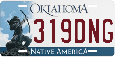 OK license plate 319DNG