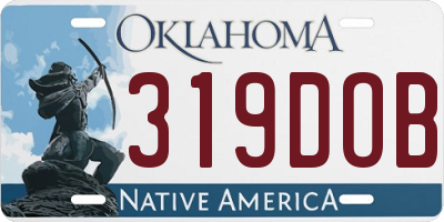 OK license plate 319DOB