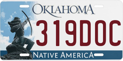 OK license plate 319DOC
