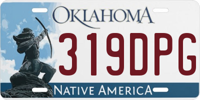 OK license plate 319DPG