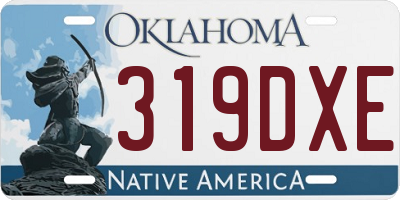OK license plate 319DXE