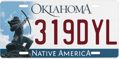 OK license plate 319DYL
