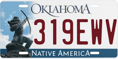 OK license plate 319EWV