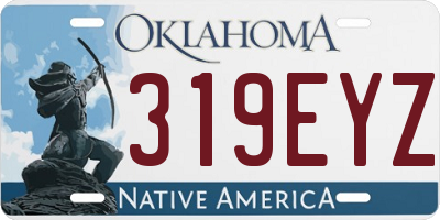 OK license plate 319EYZ